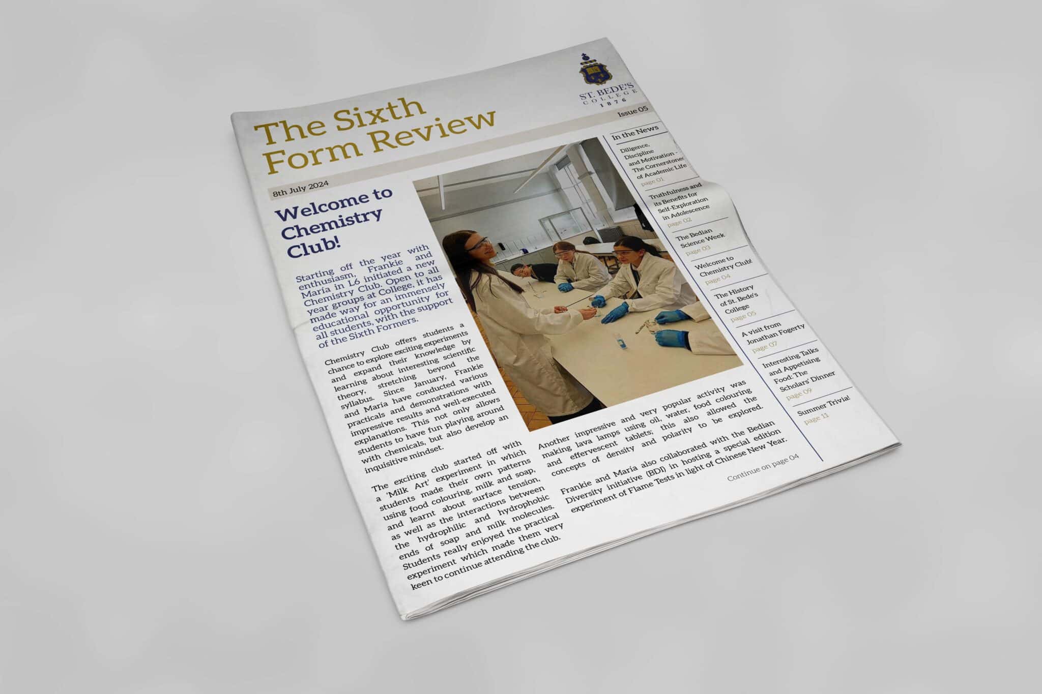 the sixth form review - mockup01